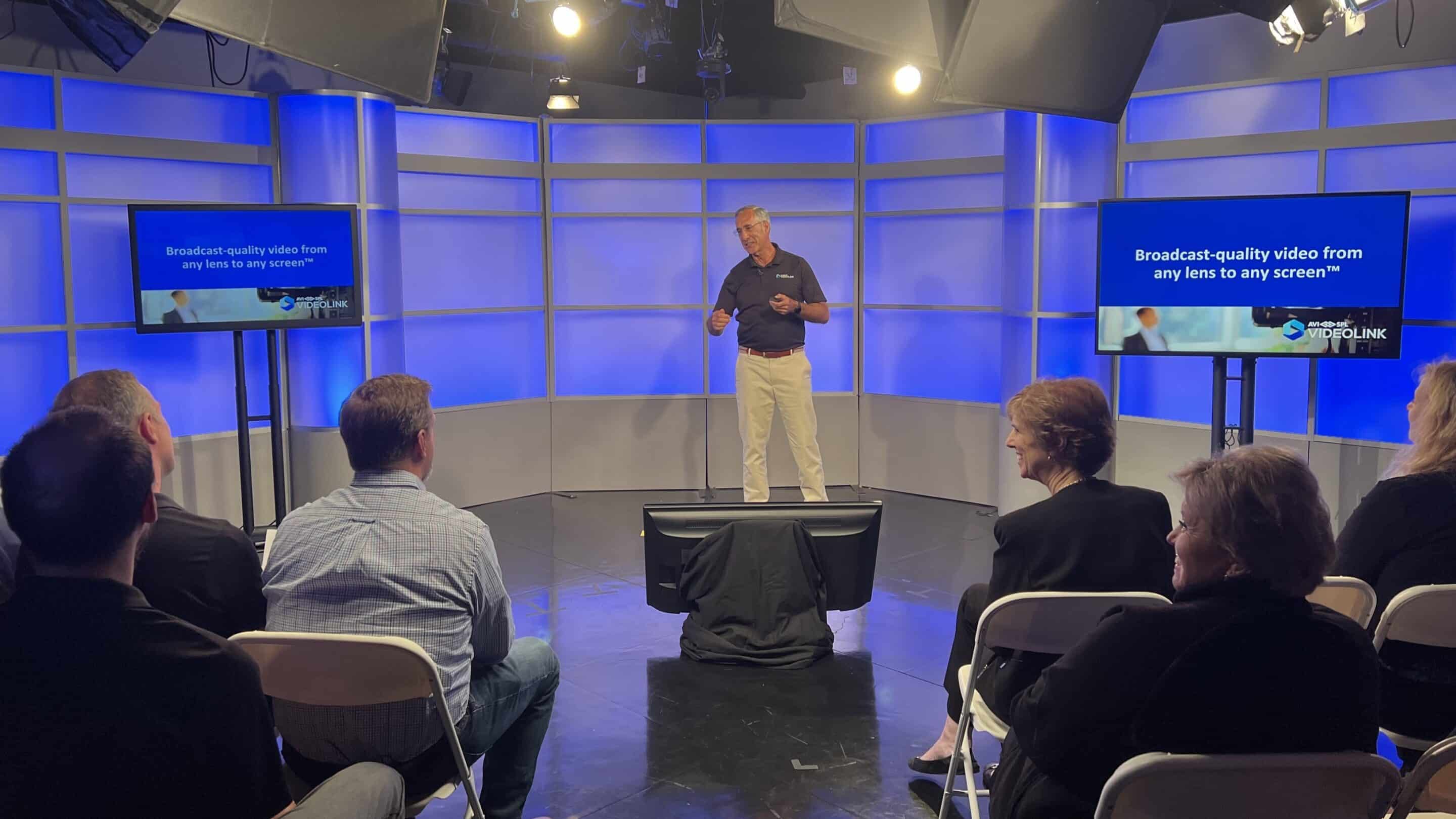 Enterprise video town hall hosted by CEO Rich Silton with live studio audience